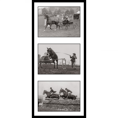 Photo d'époque équitation n°31 - triptyque - Victor Forbin