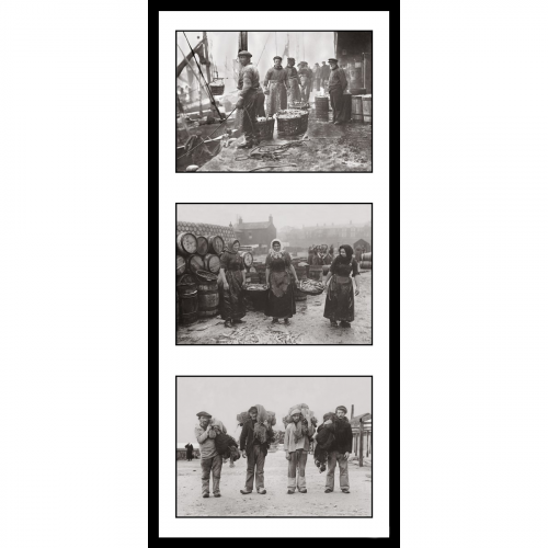 Photo d'époque Pêche n°68 - triptyque - photographe Victor Forbin