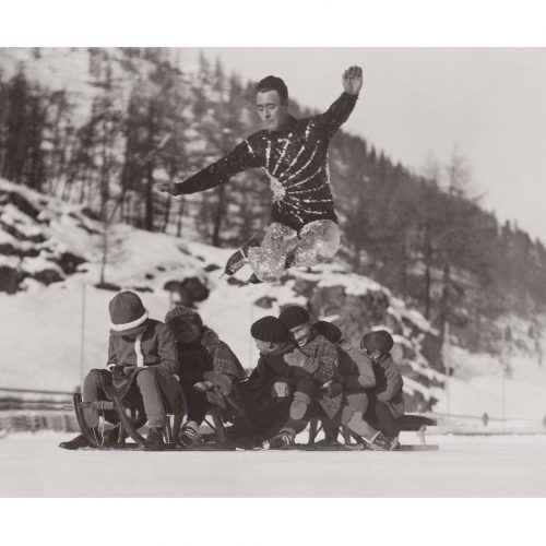 Photo d'époque sport n°21 - saut patin à glace