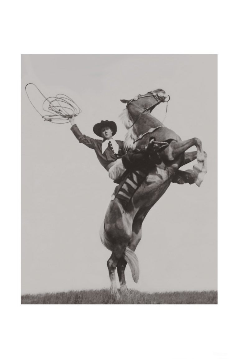 Photo d'époque Equitation n°44 - cowboy Cy Compton - photographe Victor Forbin