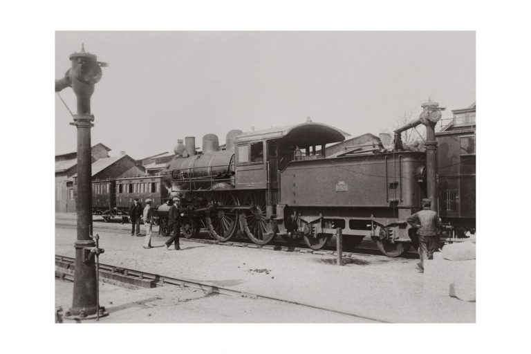 Photo d'époque locomotive n°07 - Locomotive Américaine en service sur la ligne Nantes Bordeaux en 1900