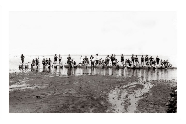 Photo d'époque Mer n°50 - catamarans à rames - Mar Chiquita Argentine - 1939