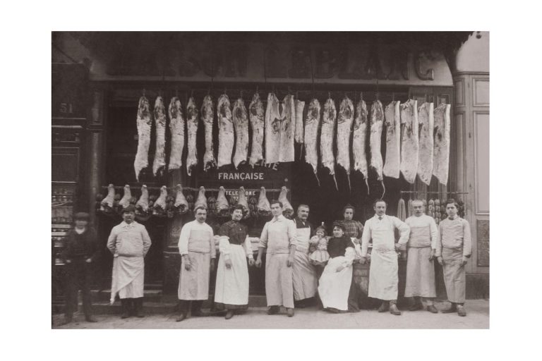 Photo d'époque commerce n°19 - boucherie charcuterie française