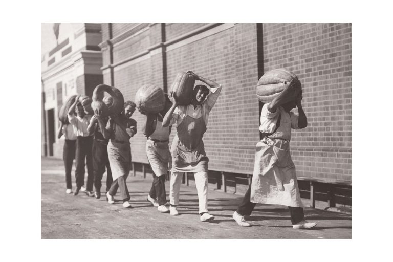 Photo d'époque métiers n°20 - citrouilles - Royal Agricultural Society of New South Wales - Australie - photographe Victor Forbin