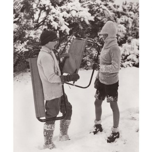 Photo d'époque Montagne n°79 - enfants dans la neige