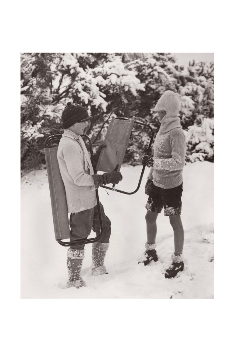 Photo d'époque Montagne n°79 - enfants dans la neige