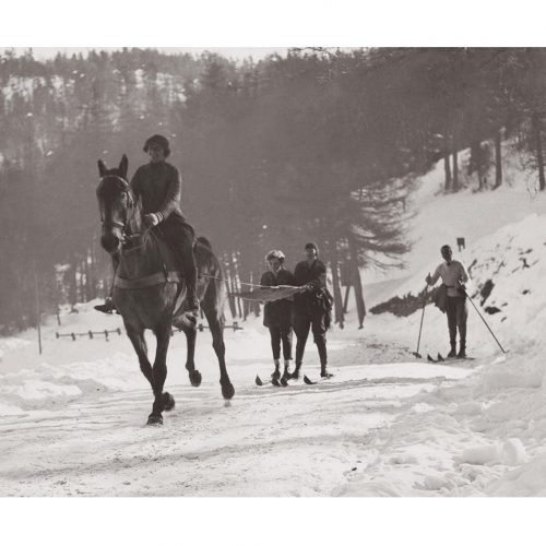 Photo d'époque montagne n°82 - ski attelé ou ski joëring