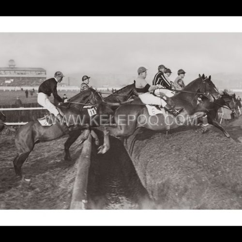 Photo d'époqe Equitation n°43 - course d'obstacles Newbury - photographe Victor Forbin