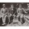 Photo d'époque pêche n°75 - pêcheurs à marée basse - juillet 1930