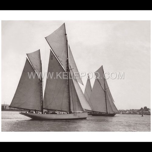 Photo d'époque sur l'eau 07 - course royale Cowes Angleterre - Photographe Victor Forbin