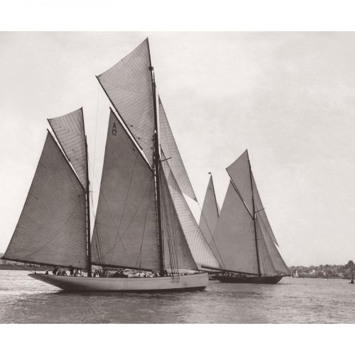 Photo d'époque sur l'eau 07 - course royale Cowes Angleterre - Photographe Victor Forbin