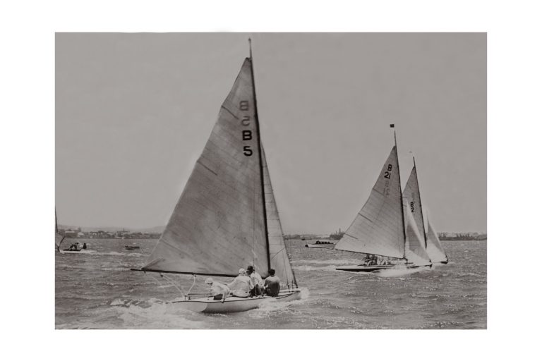 Photo d'époque sur l'eau n°13 - course de bateau Durban - Afrique du Sud