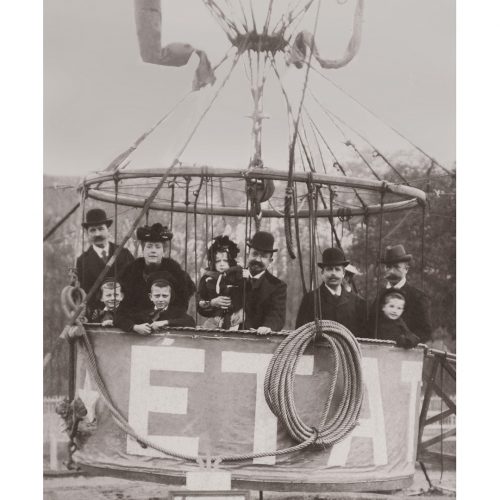 Photo d'époque dans les airs n°18 - décollage en montgolfière - 1903