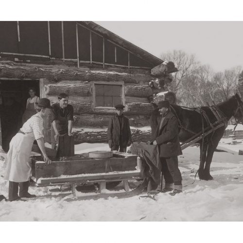 Photo d'époque montagne n°89 - traineau à cheval