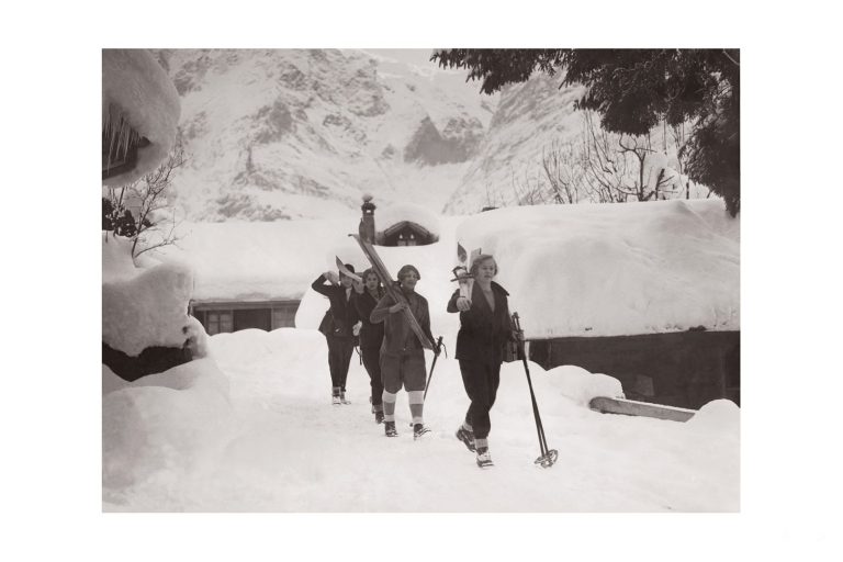 Photo d'époque Montagne n°96 - Station de ski d'Oberammergau en Haute Bavière en Allemagne