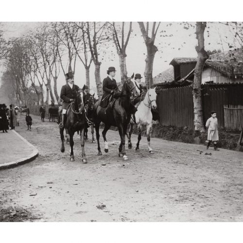 Photo d'époque Chasse n°05 - Chasse à courre route de Biarritz - 1907