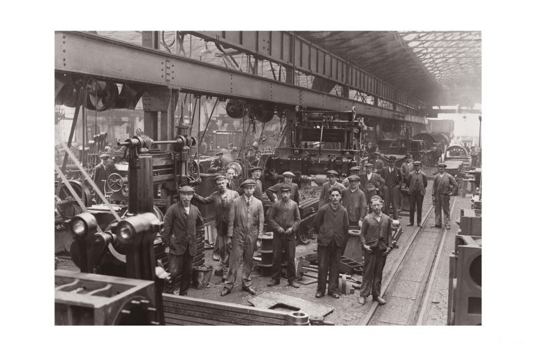 Photo d'époque industries n°09 - travailleurs Southern Railway - Dublin