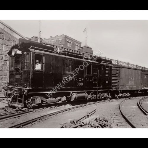 Photo d'époque locomotive n°08 - première locomotive hybride - photographe Victor Forbin