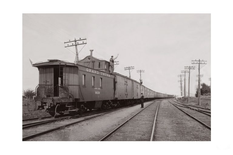 Photo d'époque locomotive n°12 - train de blé - Grand Trunk railway Company Canada