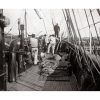 Photo d'époque sur l'eau n°35 - équipage sur le pont d'un bateau