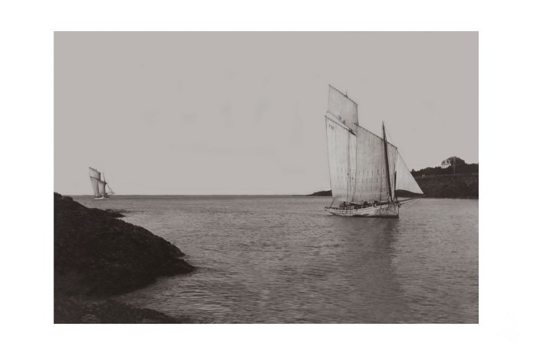 Photo d'époque sur l'eau n°40 - vieux gréement dans la baie de Pornic