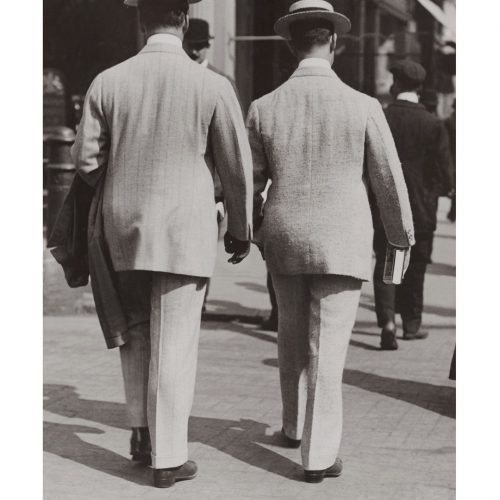 Photo d'époque urbain n°22 - deux américains à Londres - photographe Victor Forbin