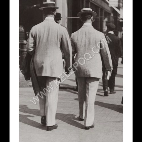 Photo d'époque urbain n°22 - deux américains à Londres - photographe Victor Forbin