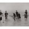 Photo d'époque mer n°57 - pêche à la crevette - Baie de somme - 1909