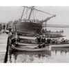 Photo d'époque sur l'eau 43 - équipage à bord de barques