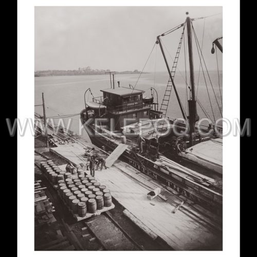 Photo d'époque sur l'eau n°45 - Ryde regatta - bateau de transport - photographe Victor Forbin