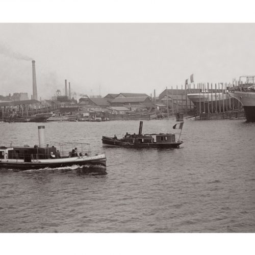 Photo d'époque Industries n°10 - Chantiers de la Loire à Saint-Nazaire en 1901