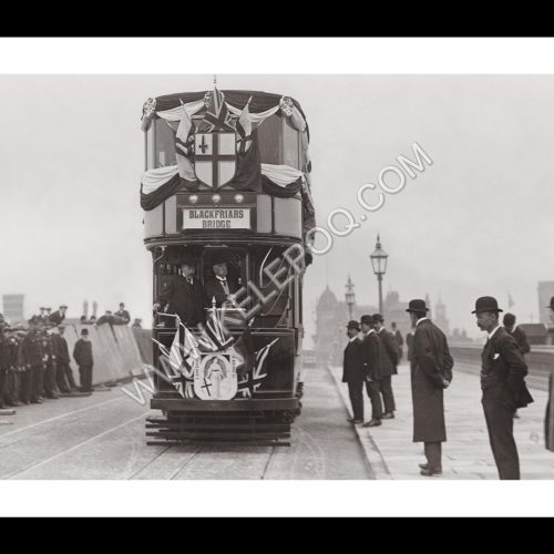 Photo d'époque Londres n°05 - Inauguration élargissement Blackfriars Bridge - photographe Victor Forbin