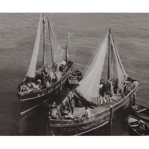 Photo d'époque Pêche n°84 - bateaux de pêche à Douarnenez