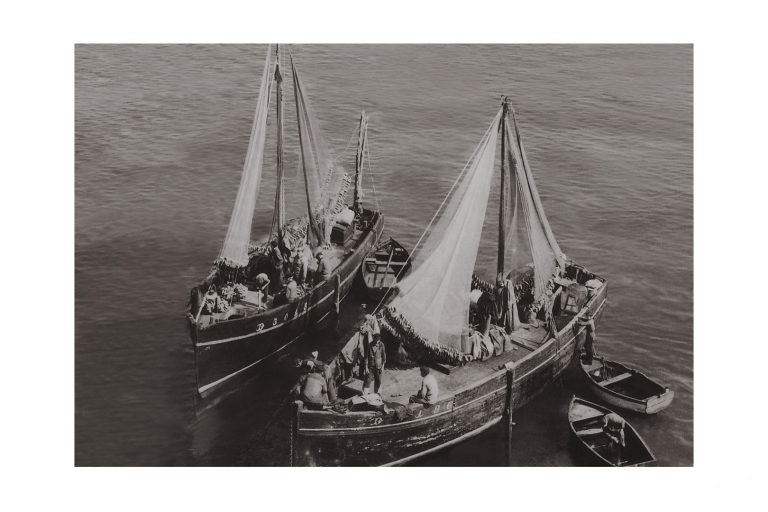 Photo d'époque Pêche n°84 - bateaux de pêche à Douarnenez