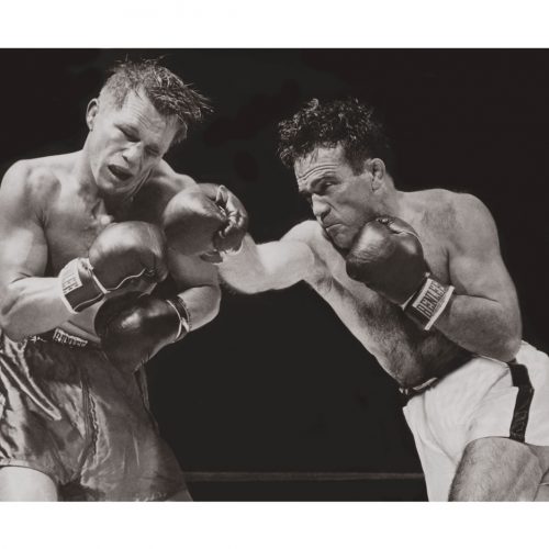 Photo d'époque SPORT n°68 - Championnat du monde des poids moyen 1948 entre Marcel Cerdan et Tony Zale