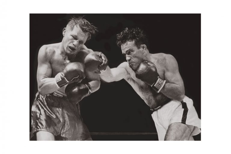 Photo d'époque SPORT n°68 - Championnat du monde des poids moyen 1948 entre Marcel Cerdan et Tony Zale