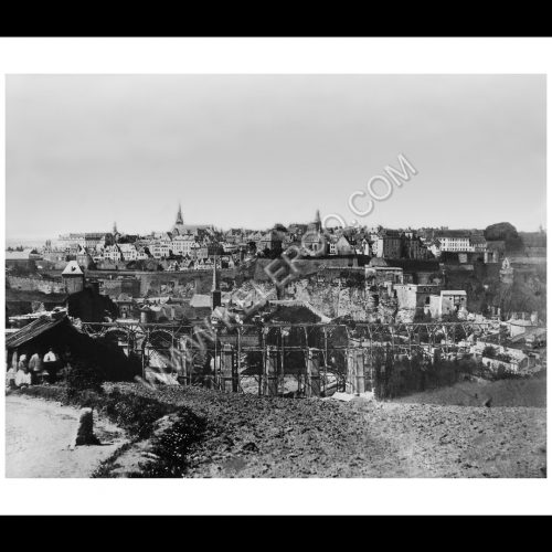 Photo d'époque Luxembourg n°08 - vue de la rue de Trèves - Luxembourg ville - 1859