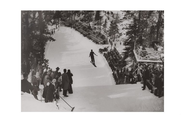 Photo d'époque SPORT n°76 - saut à ski - Morven Cup - Saint-Moritz