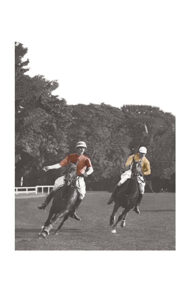 Photo d'époque Equitation couleur n°63 - match de polo - Equipe anglaise - entrainement à Hurlingham (40x60)