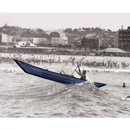 Photo d'époque Mer couleur n°46 - surf-canoe Sydney - Photographe Victor Forbin (70x105) - en couleur