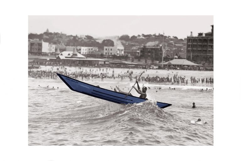 Photo d'époque Mer couleur n°46 - surf-canoe Sydney - Photographe Victor Forbin (70x105) - en couleur