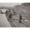 Photo d'époque Métiers n°48 - stockage de bois de construction sur les quais commerciaux de Surrey dans le Port de Londres