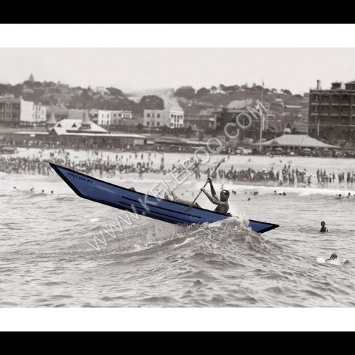 Photo d'époque Mer couleur n°46 - surf-canoe Sydney - Photographe Victor Forbin (70x105) - en couleur