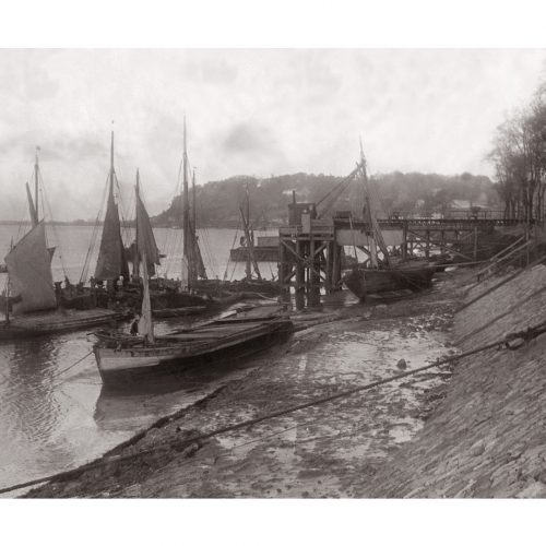 Photo d'époque Sur l'eau n°70 - bateaux de pêche bord de la Garonne