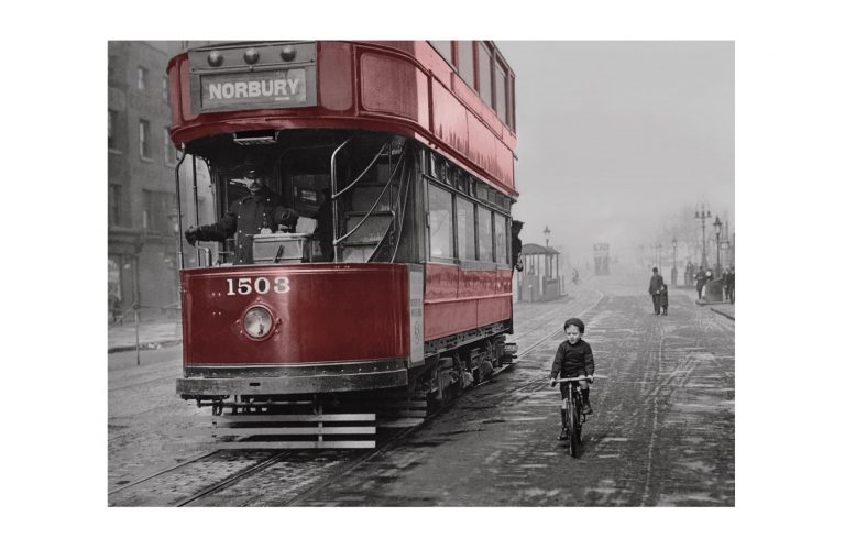 Photo d'époque Urbain couleur n°02 - tram Londres