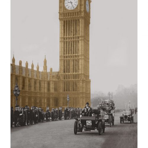 Photo d'époque Londres couleur n°02 - Course Old Crocks - Big Ben