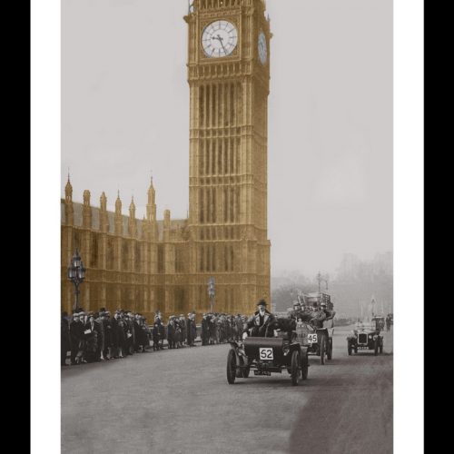Photo d'époque Londres couleur n°02 - Course Old Crocks - Big Ben