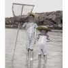 Photo d'époque Enfance couleur n°33 - enfants à la pêche à l'épuisette à Pornic en 1904