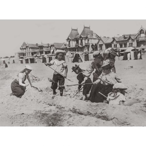 Photo d'époque Mer n°93 - Château de sable