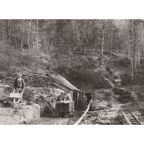 Photo d'époque métiers n°63 - Mine de Plomb Forêt de Huelgoat